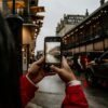 person holding smartphone
