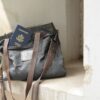 a bag on a shelf
